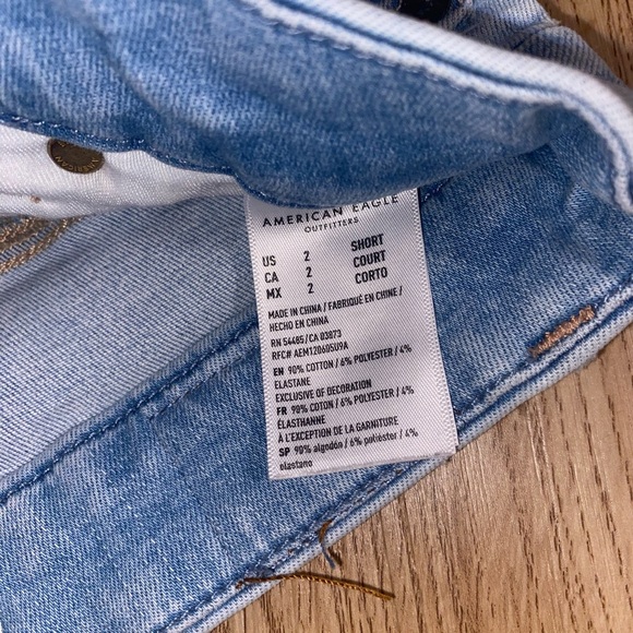 American Eagle Light Wash Distressed Stretch Skinny Jeans - Picture 6 of 9